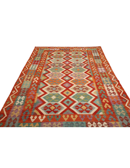 Kilim 201x288 Cm Kilim Afghanistan, Hand-carded Wool,