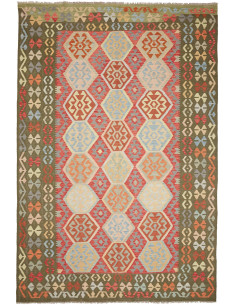 Kilim 198x302 Cm Kilim, Afghanistan, Hand-carded Wool warp: