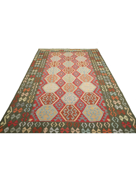 Kilim 198x302 Cm Kilim, Afghanistan, Lana Cardata A Mano