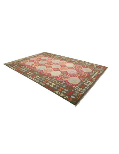 Kilim 198x302 Cm Kilim, Afghanistan, Lana Cardata A Mano