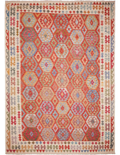 Kilim 253x351 Cm Kilim Afghanistan, Lana Cardata A Mano,