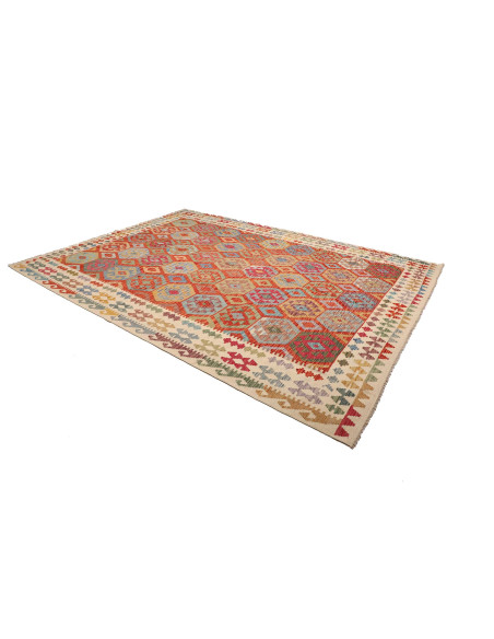 Kilim 253x351 Cm Kilim Afghanistan, Hand-carded Wool, Cotton