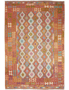 Kilim 201x298 Cm Kilim Afghanistan Hand-carded Wool Cotton