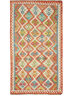 Kilim 110x202 Cm Kilim, Afghanistan, Lana Cardata A Mano