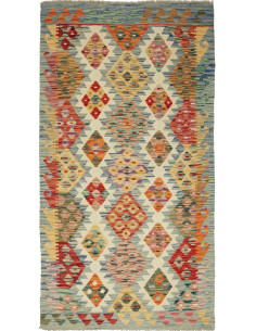 Kilim 102x189 Cm Kilim, Afghanistan, Lana Cardata A Mano Su