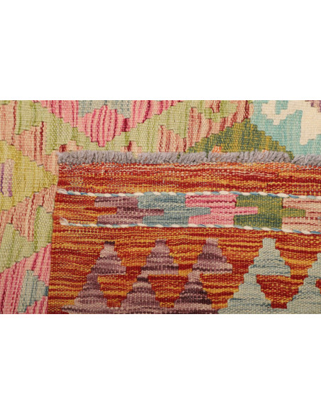 Kilim 98x204 Cm Kilim, Afghanistan, Hand-carded Wool cotton