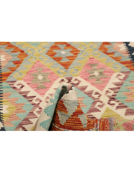 Kilim 98x204 Cm Kilim, Afghanistan, Hand-carded Wool cotton