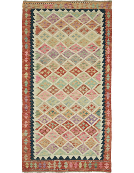 Kilim 105x203 Cm Kilim Afghanistan Hand-carded Wool 0.3 Cm