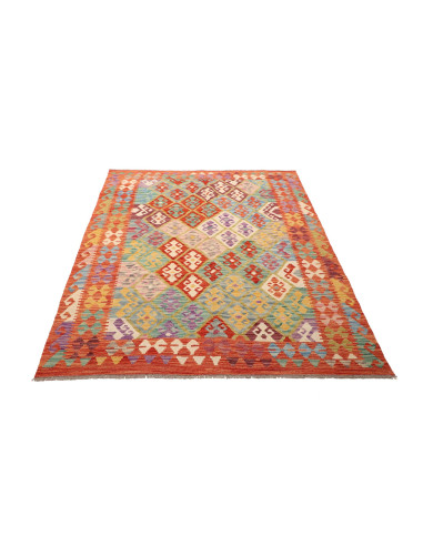 Kilim 150x193 Cm Kilim, Afghanistan, Hand-carded Wool