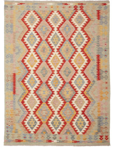 Kilim 150x201 Cm Kilim, Afghanistan, Lana Cardata A Mano