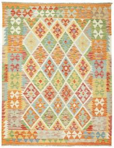Kilim 147x192 Cm Kilim Afghanistan. Hand-carded Wool warp: