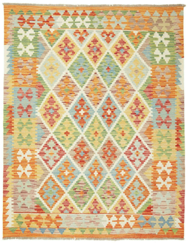Kilim 147x192 Cm Kilim Afghanistan. Hand-carded Wool warp: