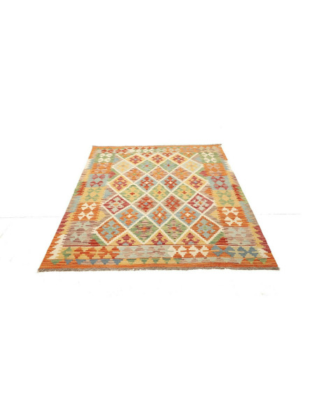 Kilim 147x192 Cm Kilim Afghanistan. Lana Cardata A Mano