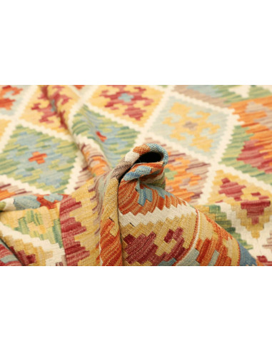 Kilim 147x192 Cm Kilim Afghanistan. Hand-carded Wool warp: