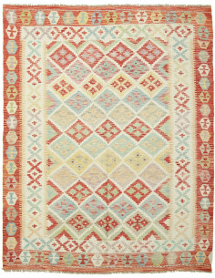 Kilim 157x195 Cm Afghan Kilim. Hand-carded Wool cotton