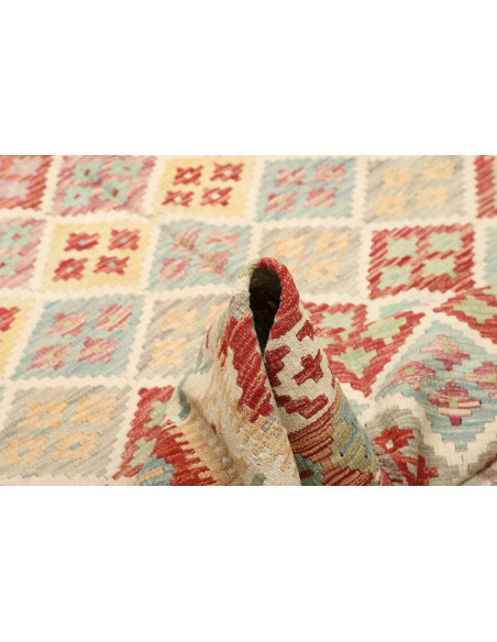 Kilim 157x195 Cm Kilim Afgano. Lana Cardata A Mano ordito