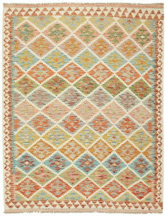Kilim 153x199 Cm Kilim, Afghanistan, Hand-carded Wool warp: