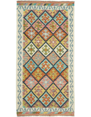 Kilim 99x200 Cm Kilim Afghanistan Hand-carded Wool Cotton