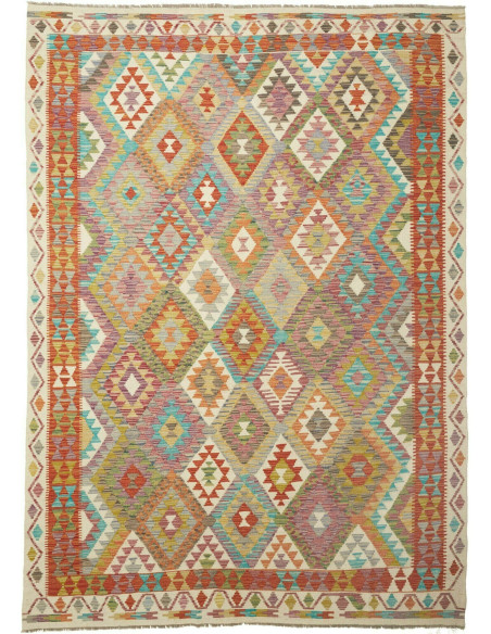 Kilim 204x290 Cm Kilim Afghanistan Hand-carded Wool Cotton