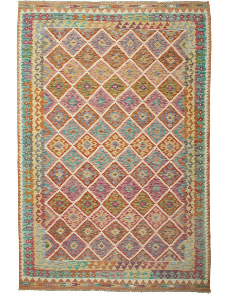 Kilim 200x298 Cm Kilim, Afghanistan, Hand-carded Wool warp: