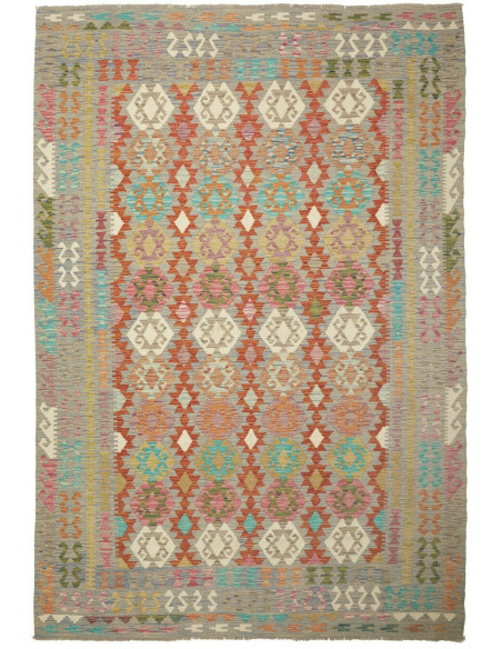 Kilim 203x295 Cm Kilim, Afghanistan, Hand-carded Wool warp: