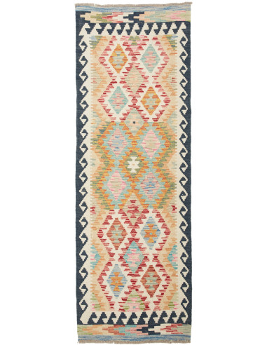Kilim 65x194 Cm Kilim, Afghanistan, Hand-carded Wool pile,