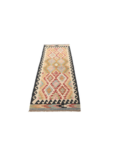 Kilim 65x194 Cm Kilim, Afghanistan, Hand-carded Wool pile,