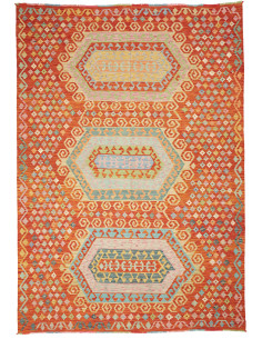 Kilim 203x290 Cm Kilim, Afghanistan, Hand-carded Wool warp: