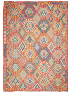 Kilim 207x293 Cm Kilim Afghanistan Hand-carded Wool warp: