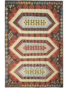 Kilim 202x305 Cm Kilim, Afghanistan, Hand-carded Wool, 0.3