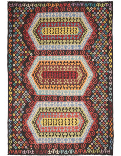 Kilim 201x289 Cm Afghan Kilim Hand-carded Wool