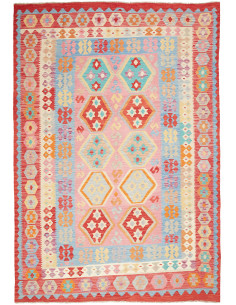 Kilim 202x290 Cm Kilim, Afghanistan, Hand-carded Wool warp: