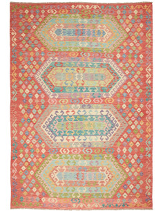 Kilim 208x301 Cm Kilim, Afghanistan, Hand-carded Wool warp: