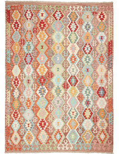 Kilim 210x284 Cm Kilim, Afghanistan, Hand-carded Wool warp: