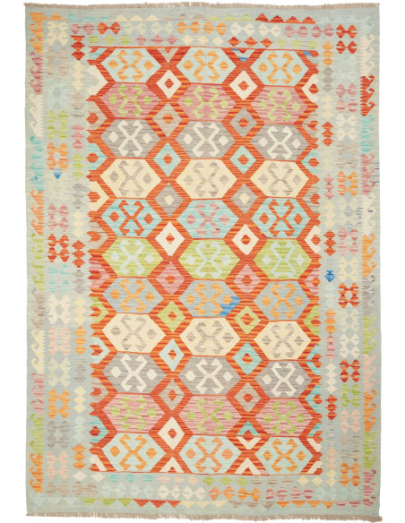 Kilim 201x289 Cm Kilim, Afghanistan, Hand-carded Wool warp: