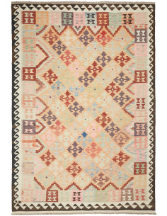 Kilim 200x297 Cm Afghan Kilim, Hand-carded Wool, Cotton Warp