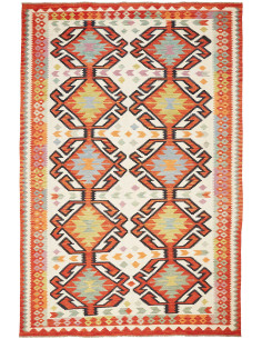 Kilim 198x298 Cm Kilim Afghanistan Hand-carded Wool warp: