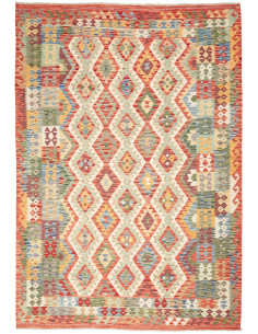 Kilim 205x293 Cm Afghan Kilim, Hand-carded Wool, Density