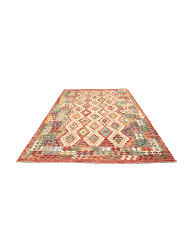 Kilim 205x293 Cm Afghan Kilim, Hand-carded Wool, Density