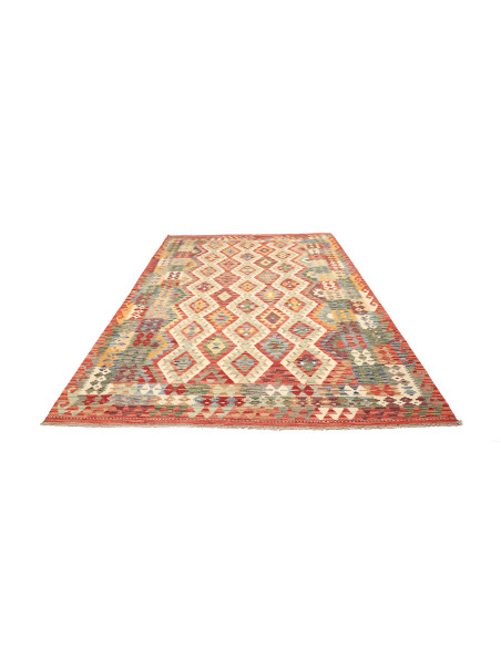 Kilim 205x293 Cm Afghan Kilim, Hand-carded Wool, Density