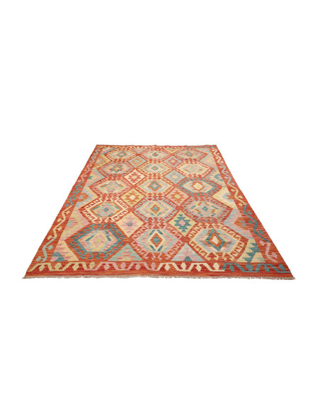Kilim 174x234 Cm Afghan Kilim, Hand-carded Wool