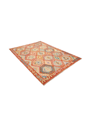 Kilim 174x234 Cm Kilim Afghano, Lana Cardata A Mano