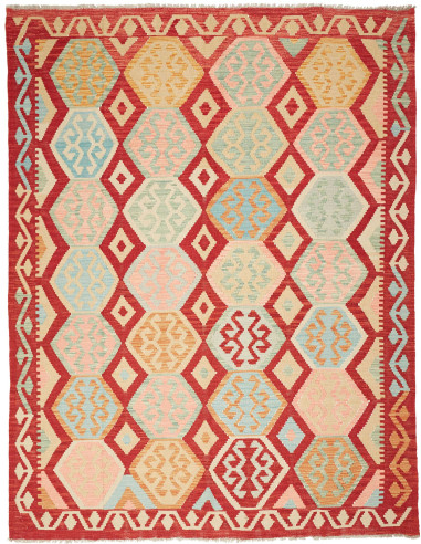 Kilim 185x241 Cm Kilim, Afghanistan, Lana Cardata A Mano