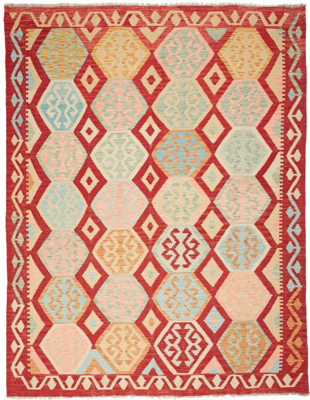 Kilim 185x241 Cm Kilim, Afghanistan, Lana Cardata A Mano