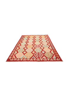Kilim 185x241 Cm Kilim, Afghanistan, Hand-carded Wool warp: 2