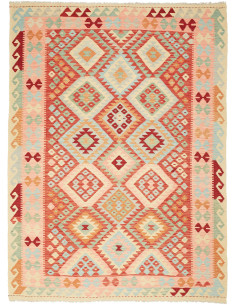 Kilim 181x238 Cm Kilim, Afghanistan, Hand-carded Wool warp:
