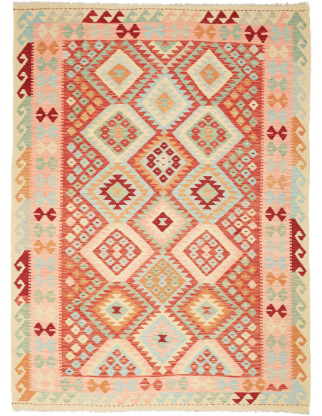 Kilim 181x238 Cm Kilim, Afghanistan, Hand-carded Wool warp: