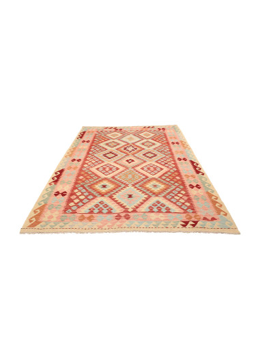 Kilim 181x238 Cm Kilim, Afghanistan, Lana Cardata A Mano