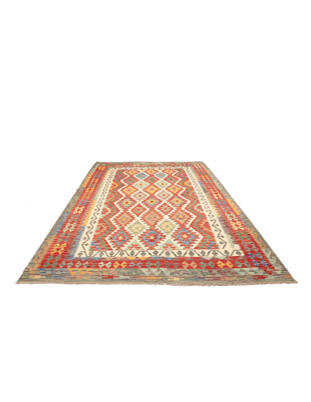Kilim 210x294 Cm Kilim Afghanistan Hand-carded Wool warp: