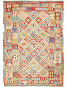 Kilim 203x287 Cm Kilim Afghanistan, Hand-carded Wool,